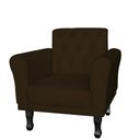 Ver imagem 1 de Poltrona Decorativa Classic Capitonê Suede Diversas Cores - DS Estofados - Marrom