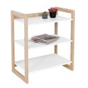 Ver imagem 2 de Prateleira Multiuso Mdf 3 Prateleiras Pintura Pu Fosca 9 Cores Moderna:branco
