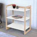 Ver imagem 4 de Prateleira Multiuso Mdf 3 Prateleiras Pintura Pu Fosca 9 Cores Moderna:branco