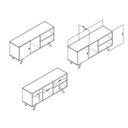 Ver imagem 4 de Rack Retrô 1 Porta para Tv até 60 Polegadas Preto/rústico