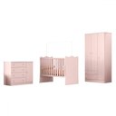 Ver imagem 2 de Quarto Infantil Completo Iris 4 Portas 6 Gavetas Rosa - Pnr Móveis