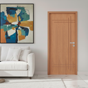 Ver imagem 7 de Kit Porta de Madeira 210x82cm Batente 14cm Fechadura Stilo Belissima 9 Rodam Abertura Esquerda Marro