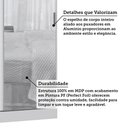 Ver imagem 4 de Guarda Roupa Modulado 134,50cm 2 Portas de Correr com Espelho Alpes Luciane Móveis