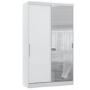 Ver imagem 1 de Guarda Roupa Modulado 134,50cm 2 Portas de Correr com Espelho Alpes Luciane Móveis