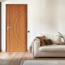 Ver imagem 1 de Kit Porta de Madeira 210x72cm Batente 9cm Fechadura Stilo Concept 10 Rodam Abertura Direita Marrom/I