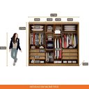 Ver imagem 3 de Guarda-roupa Casal 100% Mdf 3 Portas Correr com Espelho 6 Gavetas Natus Novo Horizonte Cumaru Fendi