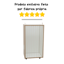 Ver imagem 7 de Baú Organizador Porta Bolas e Brinquedos Infantil Cesto Multifuncional com Rodinhas | Mdf Branco