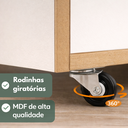 Ver imagem 5 de Baú Organizador Porta Bolas e Brinquedos Infantil  Cesto Multifuncional com Rodinhas | MDF Branco