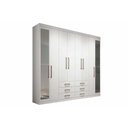 Ver imagem 1 de Guarda Roupa Casal 8 Portas e 6 Gavetas c/ Espelho Master 8.6 Branco - Santos Andirá