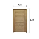 Ver imagem 3 de Kit Porta de Madeira Pivotante 210x102cm Batente 14Cm Fechadura 803 Rolete 3B Hale Esquadrias