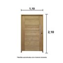 Ver imagem 3 de Kit Porta de Madeira Pivotante 210x110cm Batente 14Cm Fechadura 803 Rolete 3B Hale Esquadrias