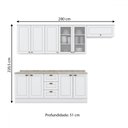 Ver imagem 4 de Cozinha Compacta Americana 10 Portas 3 Gavetas Branco - Henn