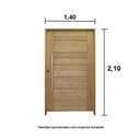 Ver imagem 3 de Kit Porta de Madeira Pivotante 210x140cm Batente 14Cm Fechadura 803 Rolete 3B Hale Esquadrias