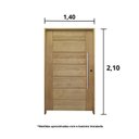 Ver imagem 3 de Kit Porta de Madeira Pivotante 210x140cm Batente 14Cm Fechadura 803 Rolete 3B Hale Esquadrias