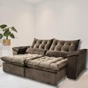 Ver imagem 3 de Sofá Retrátil e Reclinável Ipanema 1,50m com 1,60m de Abertura em Tecido Veludão - Montagem Inclusa