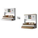 Ver imagem 3 de Quarto Modulado Ponte e Bicama Solteiro Ônix Flex Nature Branco Peternella