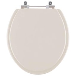 Assento Sanitário Convencional Oval Visone para Vaso Ideal Standard com Ferragem Dourada - 1