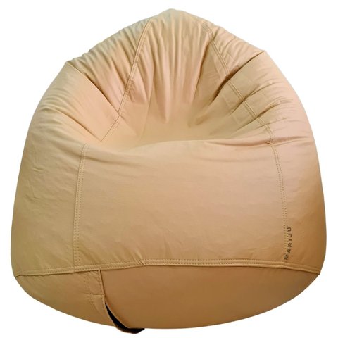 Puff Gota Mariju - Bege - Já com Enchimento - Conforto e Estilo para Sala, Quarto, Escritório, Gamin