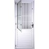 Porta De Alumínio Social Postigo 2,10 X 0,70 Esquerda Linha All Modular Cor Branco - 2