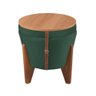 Puff Baú Multifuncional Tampo Amadeirado Veludo Verde - 7