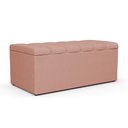 Ver imagem 1 de Calçadeira Recamier Baú Para Cama Box Solteiro Dália 100x50 Cm W01 Linho Rosê - Lyam Decor