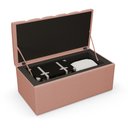 Ver imagem 3 de Calçadeira Recamier Baú Para Cama Box Solteiro Dália 100x50 Cm W01 Linho Rosê - Lyam Decor