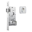 Ver imagem 4 de Kit Porta de Madeira Pivotante 210x120cm Batente 14cm Fechadura 803 Rolete Externa Com Visor Hale Esquadrias