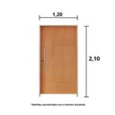 Ver imagem 3 de Kit Porta de Madeira Pivotante 210x120cm Batente 14cm Fechadura 803 Rolete Externa Belissima 12 Hale