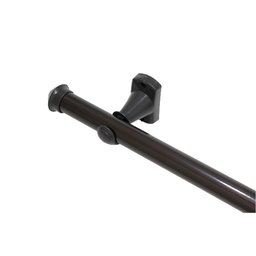 Kit varão para cortina 2,0mts tabaco 28mm compacto sala / quarto - 1