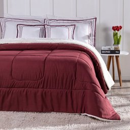 Edredom Queen Soft 5 Peças Coberdrom Hipercal 400 Fios:vermelho - 2