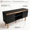 Ver imagem 2 de Rack Cava 107cm 2 Portas Preto para TV até 50" Byhouse