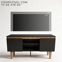 Ver imagem 6 de Rack Cava 107cm 2 Portas Preto para TV até 50" Byhouse