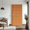Kit Porta de Madeira Pivotante 210x140cm Batente 14cm Fechadura 803 Rolete Externa Belissima 2 Hale Esquadrias  - 1