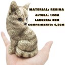 Ver imagem 3 de Estatueta Gato Realista Decorativo Enfeite Sala Casa Estátua Resina Animal Pet Gatinho Decoração - M