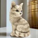 Ver imagem 2 de Estatueta Gato Realista Decorativo Enfeite Sala Casa Estátua Resina Animal Pet Gatinho Decoração - M