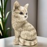 Estatueta Gato Realista Decorativo Enfeite Sala Casa Estátua Resina Animal Pet Gatinho Decoração - M - 4