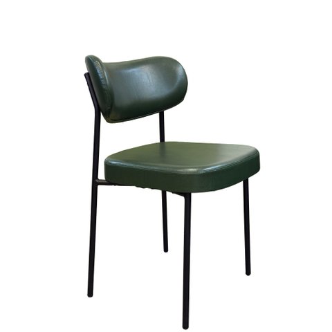 Cadeira Decorativa Sala de Jantar Lívia C01 Couríssimo Verde Musgo - Combo Stock