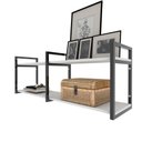 Ver imagem 3 de Prateleira Industrial Suspensa para Sala - MDF Branco Off White