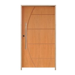 Kit Porta de Madeira Pivotante 210x110cm Batente 14cm Fechadura 803 Rolete Externa Belissima 6 Hale Esquadrias  - 2