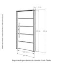 Ver imagem 3 de Kit Porta de Madeira Pivotante 210x110cm Batente 14cm Fechadura 803 Rolete Externa Belissima 6 Hale Esquadrias