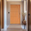 Ver imagem 1 de Kit Porta de Madeira Pivotante 210x140cm Batente 14cm Fechadura 803 Rolete Externa Belissima 6 Hale Esquadrias
