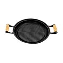 Ver imagem 2 de Chapa Grill Redonda Antiaderente Alça 23x23cm e Espátula