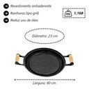 Ver imagem 4 de Chapa Grill Redonda Antiaderente Alça 23x23cm e Espátula