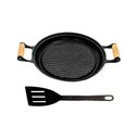 Ver imagem 1 de Chapa Grill Redonda Antiaderente Alça 23x23cm e Espátula