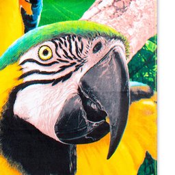 Toalha de Praia Buettner Veludo Multi Macaws 76cmx1,52m Resort Amarelo - 3