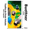 Toalha de Praia Buettner Veludo Multi Macaws 76cmx1,52m Resort Amarelo - 4