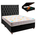Ver imagem 1 de Kit Cama Box Bau + Cabeceira + Colchão Casal D20 - D20 - Inducol