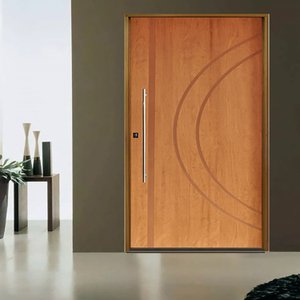 Kit Porta de Madeira Pivotante 210x120cm Batente 14cm Fechadura 803 Rolete Externa Concept 10 Hale Esquadrias 