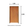 Kit Porta de Madeira Pivotante 210x120cm Batente 14cm Fechadura 803 Rolete Externa Concept 10 Hale Esquadrias  - 3