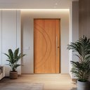 Ver imagem 1 de Kit Porta de Madeira Pivotante 210x120cm Batente 14cm Fechadura 803 Rolete Externa Concept 10 Hale Esquadrias 